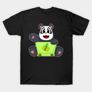 Panda Bamboo Laptop T-Shirt